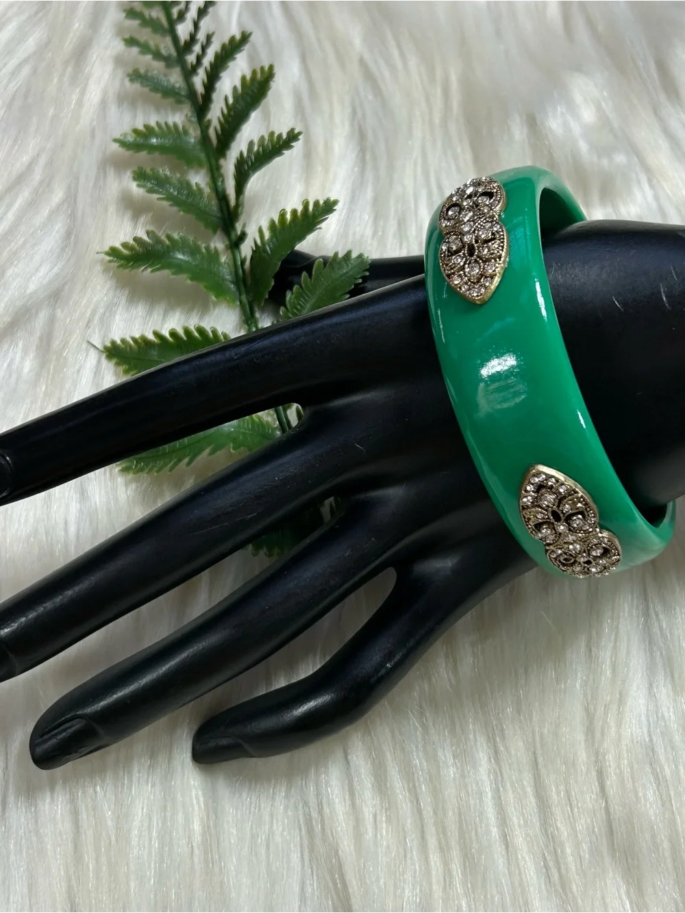 Premier Designs faceted rhinestones bangle bracelet